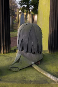 Carved Naval Hat on Head Stone